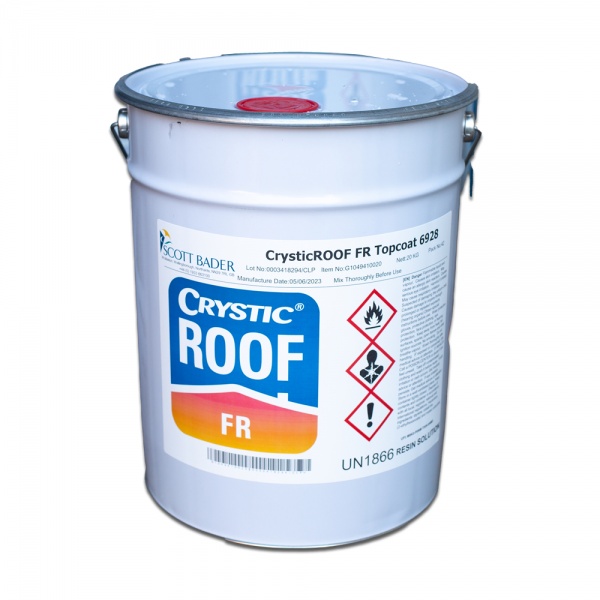 Crystic Roof FR Topcoat - Dark Grey - Fire Retardant